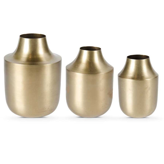 Brushed Gold Tapered Vase (Various Sizes)