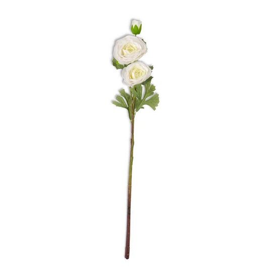 25" Real Touch Triple Bloom Ranunculus Stem (Various Colors)