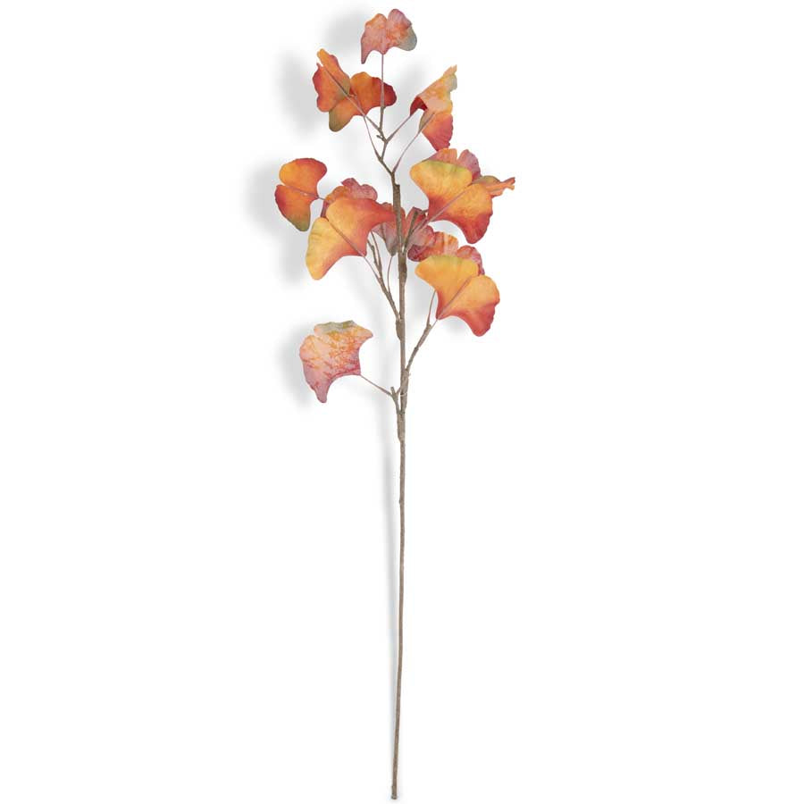 30" Two-Tone Gingko Stem, Orange
