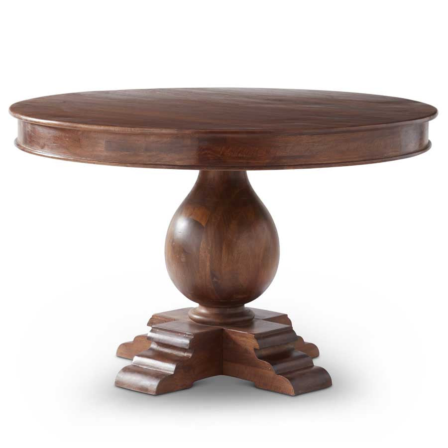 47" Mango Wood Round Dining Table