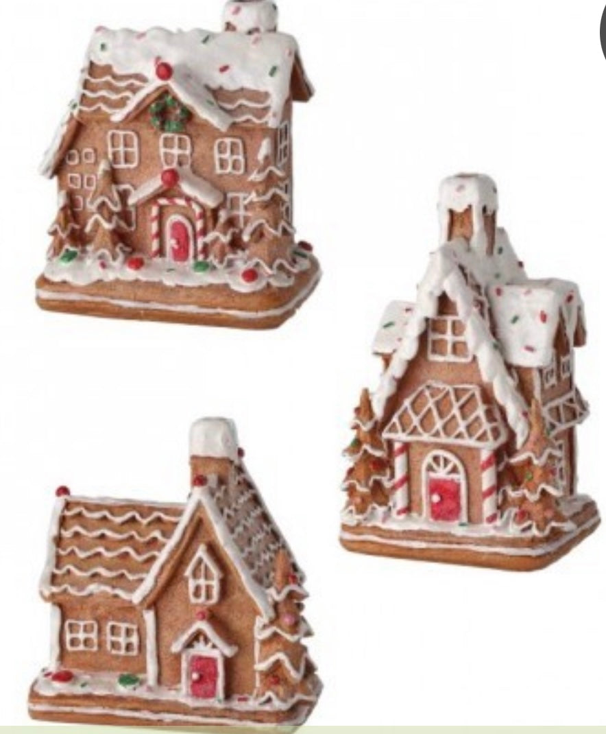Small Resin Gingerbread House (Various Styles)