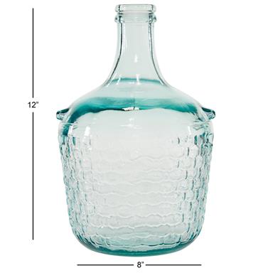 Basket Weave Glass Bottle Vase