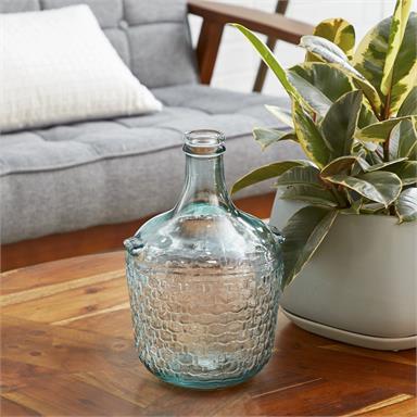 Basket Weave Glass Bottle Vase