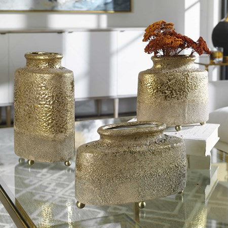 Dipped Vase, Gold (Various Sizes)