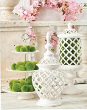 White Ceramic Filigree Piece (Various Styles)