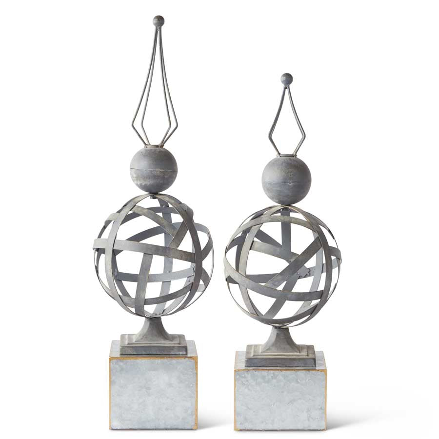 Woven Metal Finial on Stand (Various Sizes)