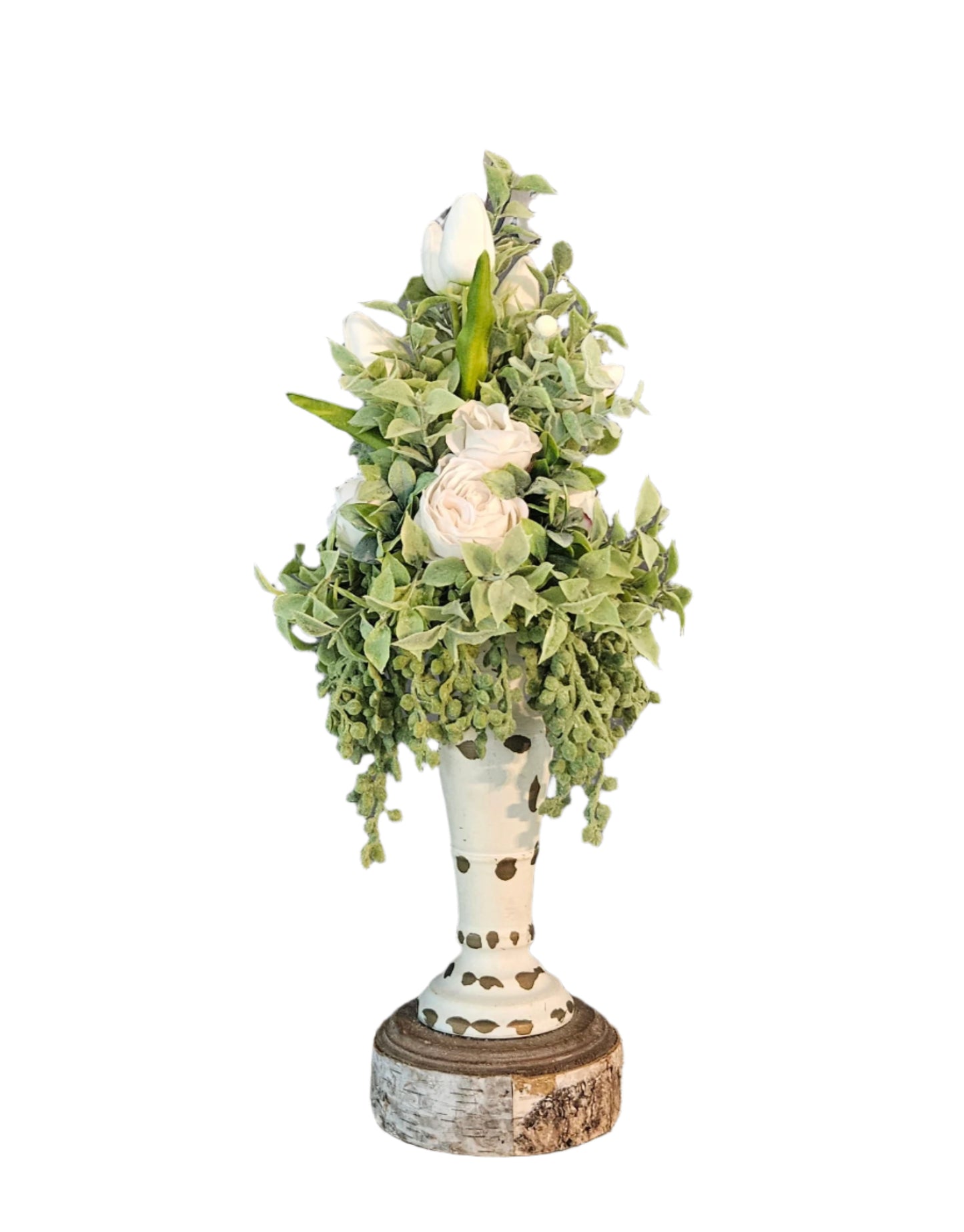 White Tulip Candle Topper