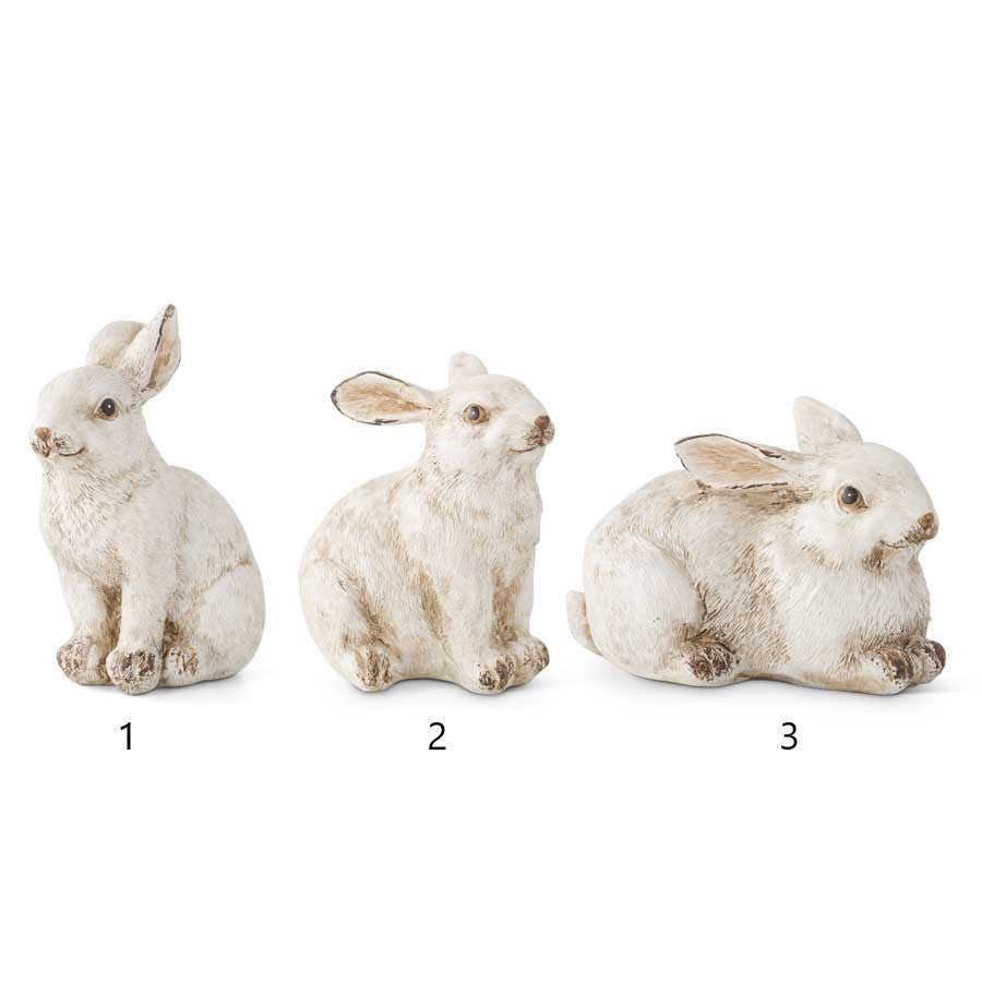 Small White Resin Bunny (Various Styles)