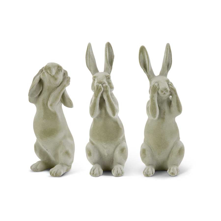 Green Velvet Sentiment Bunny (Various Styles)