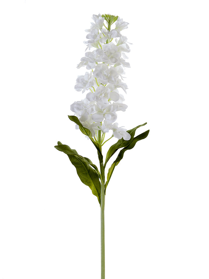 29" Fresh Touch Larkspur Spray, White