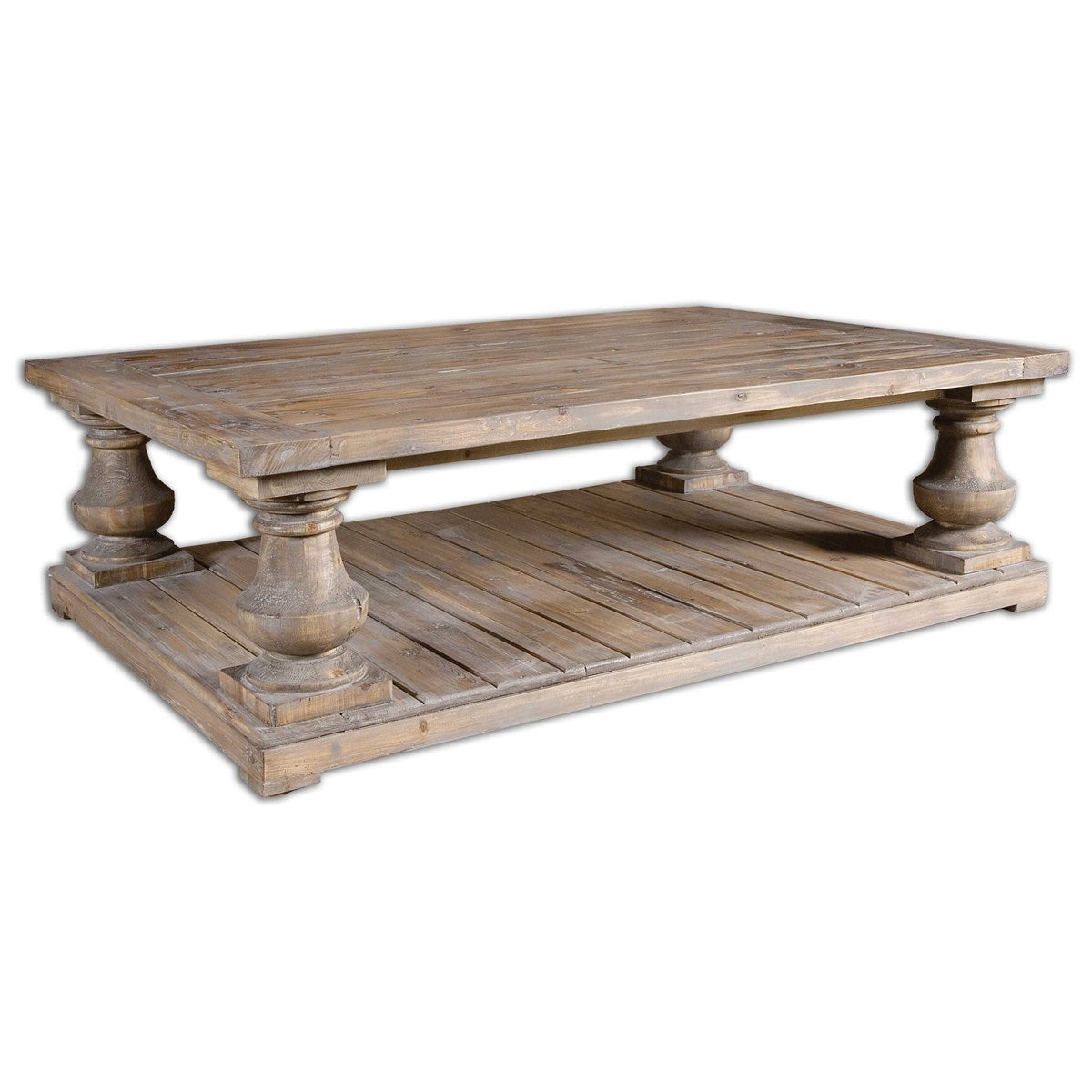 Chunky Leg Solid Wood Coffee Table