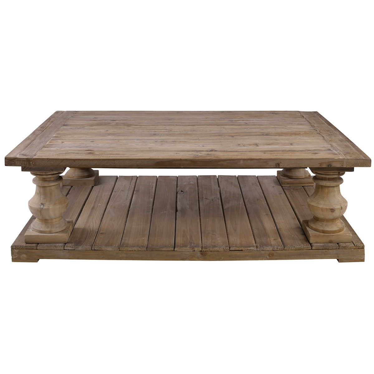 Chunky Leg Solid Wood Coffee Table