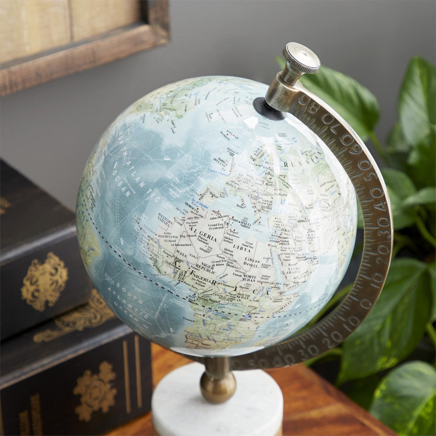 Wood & Marble Globe