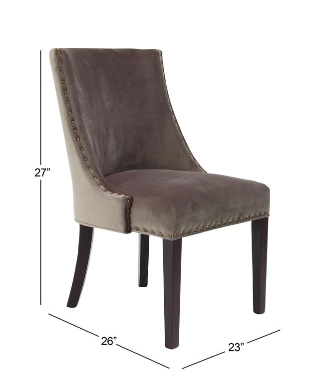 Taupe Velvet Dining Chair