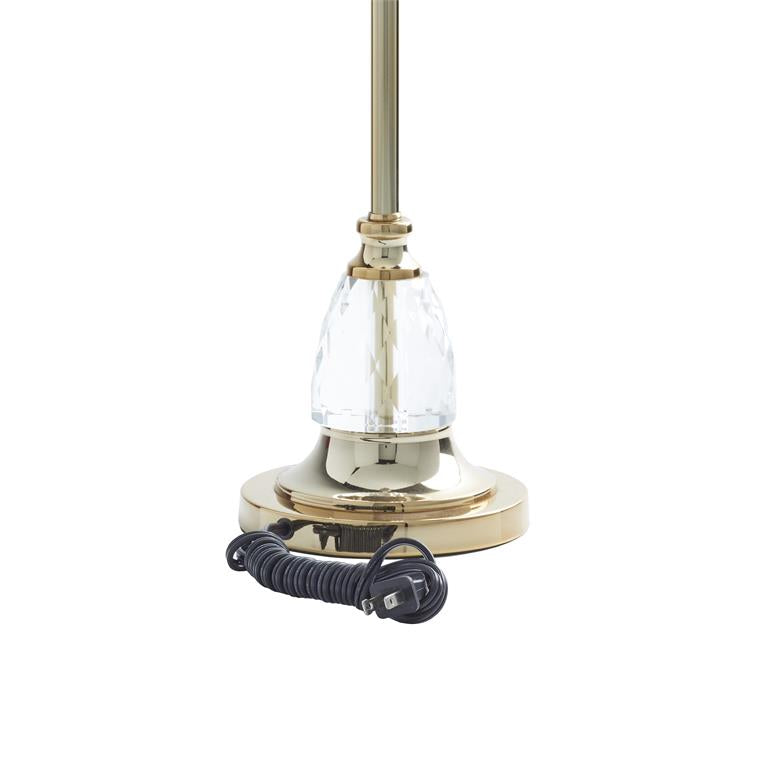 Gold Buffet Lamp w/ Crystal Base