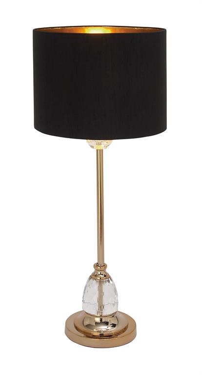 Gold Buffet Lamp w/ Crystal Base
