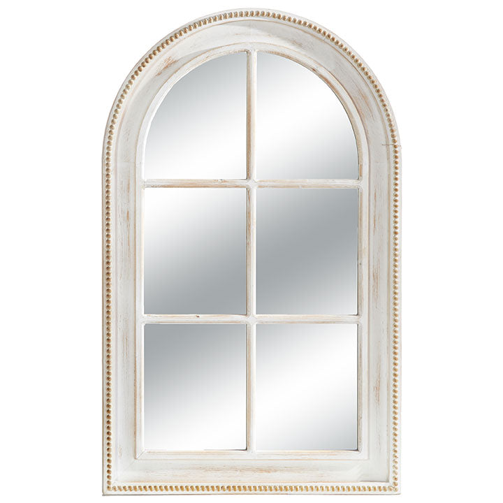 Distressed Beaded Mirror