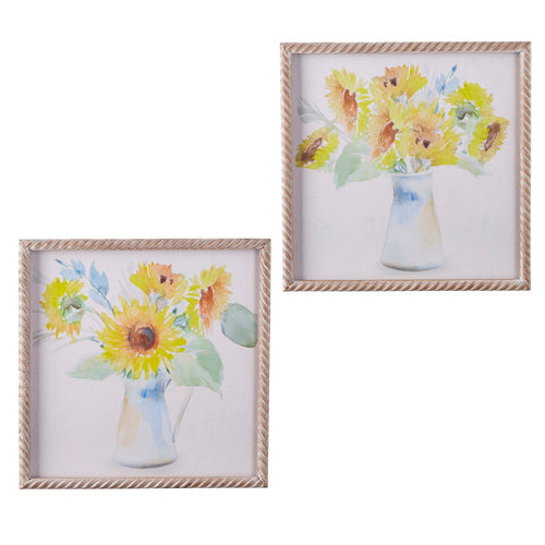 Sunflower in Pitcher Framed Wall Art (Various Styles)