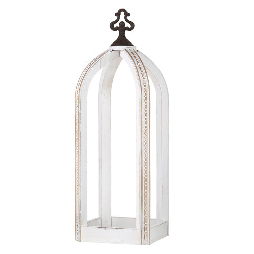 Distressed Open Lantern, White (Various Sizes)