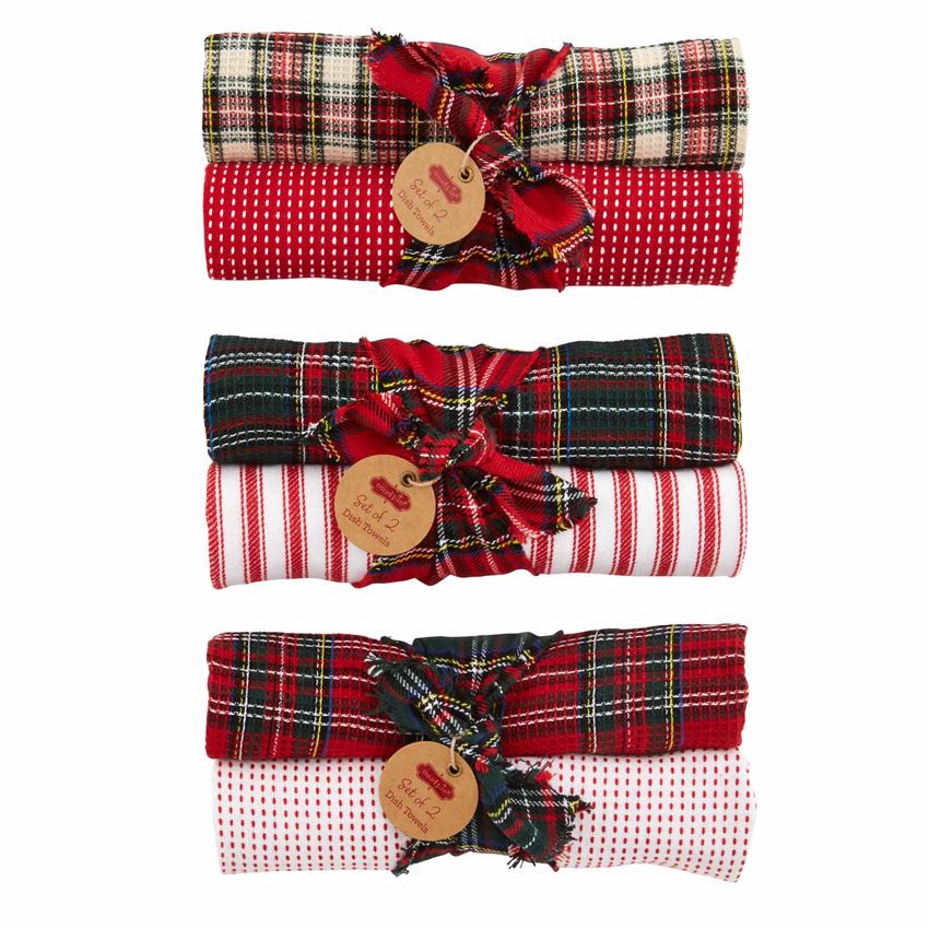 Plaid Waffle Towel Gift Set (Various Styles)