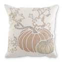 White Pumpkin Embroidered Pillow