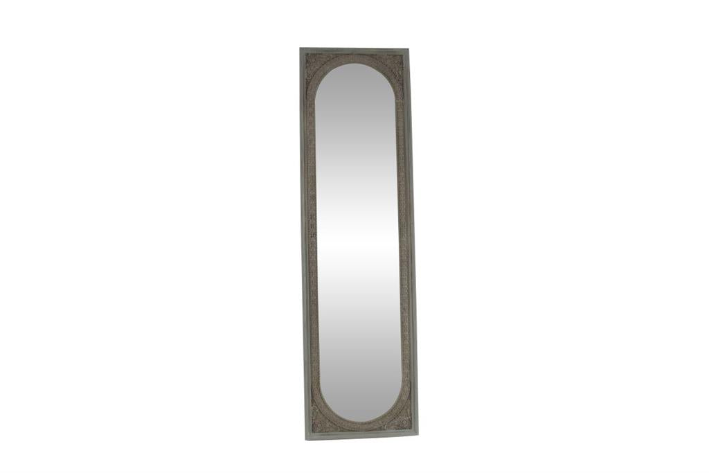 Brown Wood Bohemian Wall Mirror