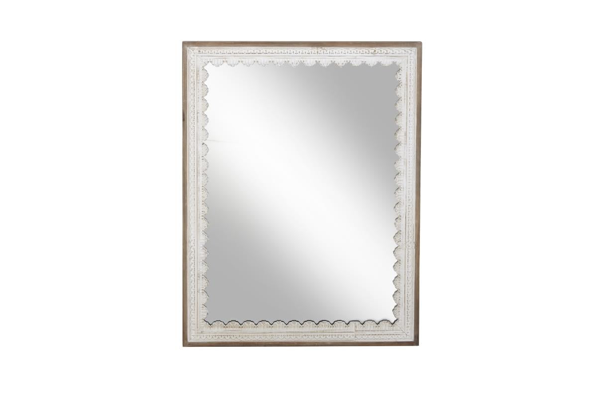 Metal and Wood Wall Mirror