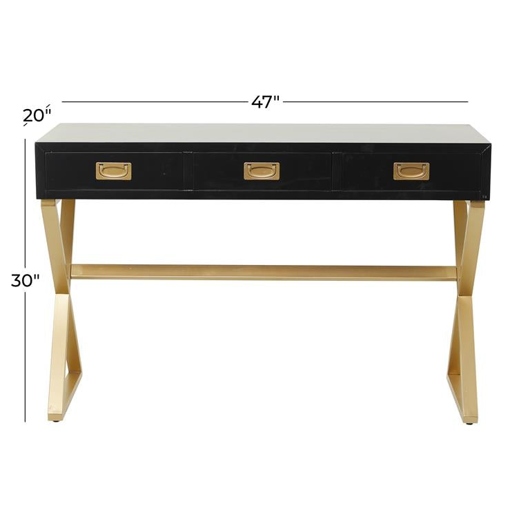 Black Contemporary Console Table