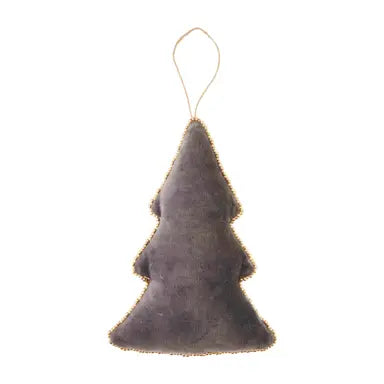 Tree Velvet Beaded Ornament