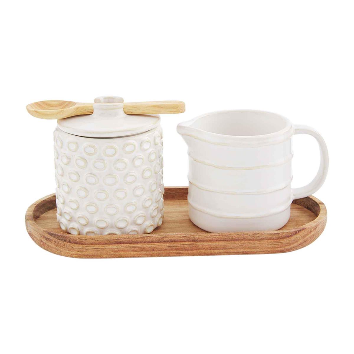 Textured Cream & Sugar Set