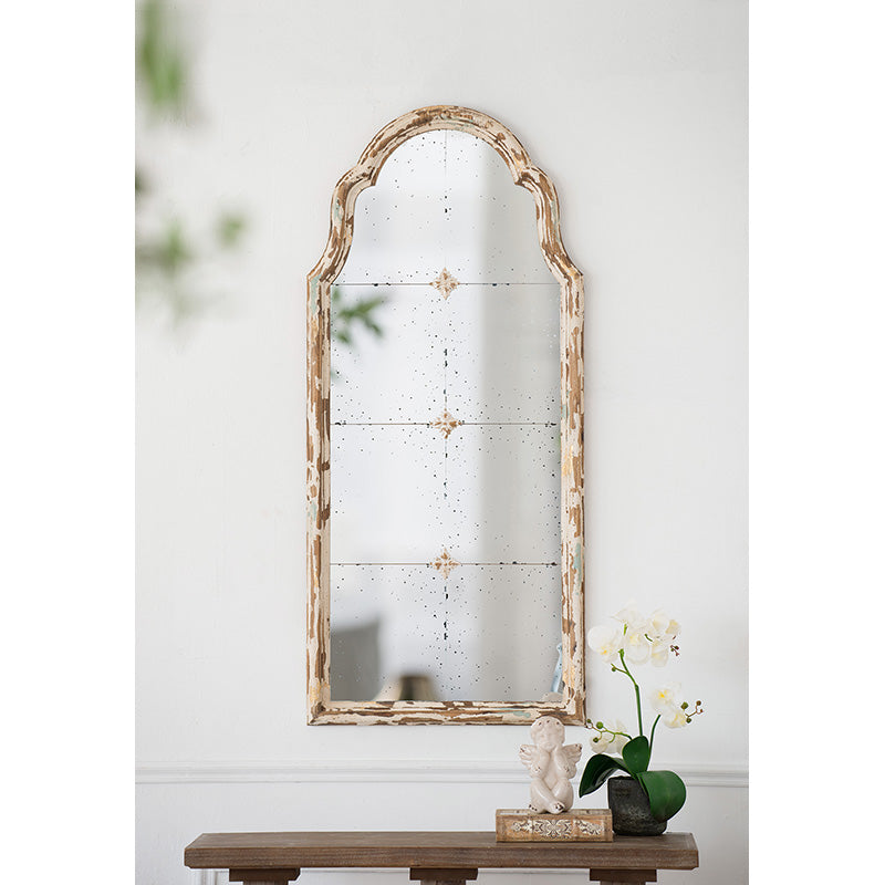 Distressed Antique Wall Mirror