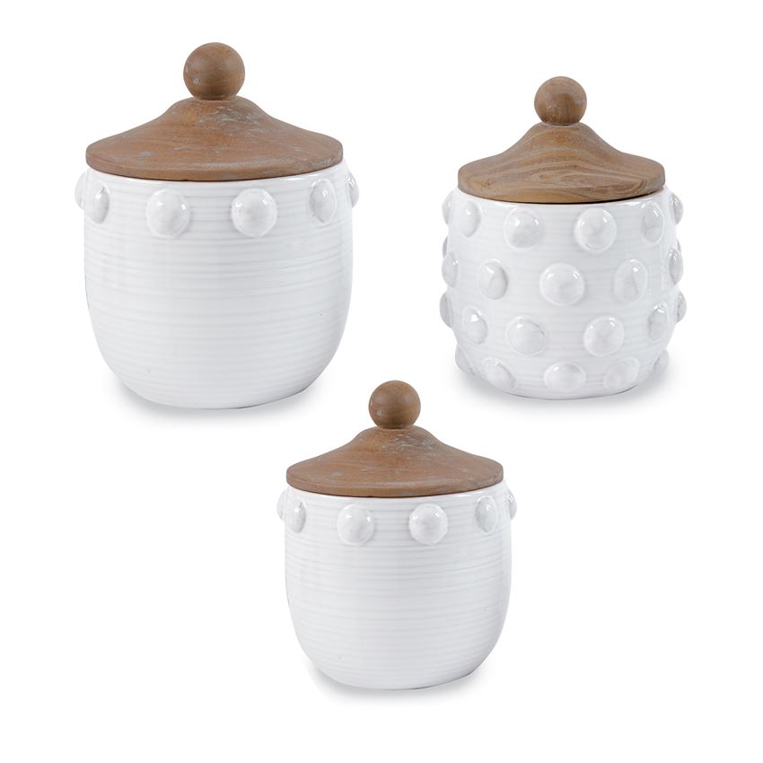 Raised Dotted Canister Set, Set of 3