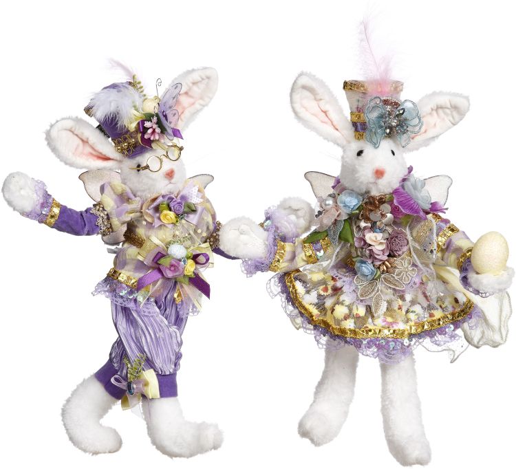 14" Mr. & Mrs. Festive Rabbit Fairy (Assorted Styles)