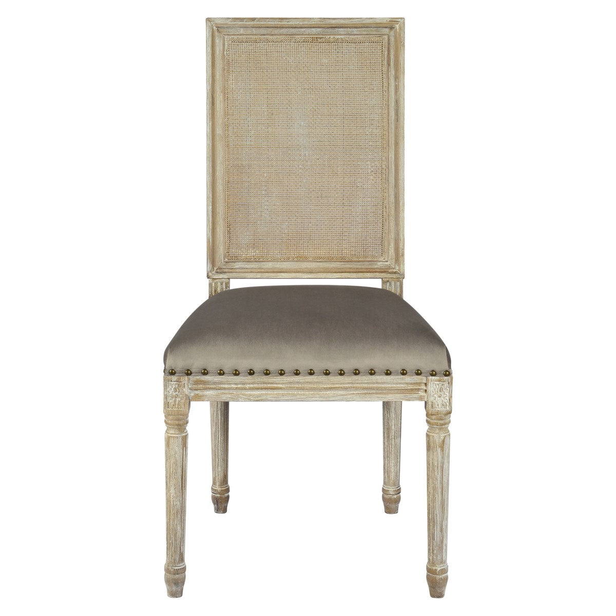 Square Maxwell Side Chair, Cottage White/Ash