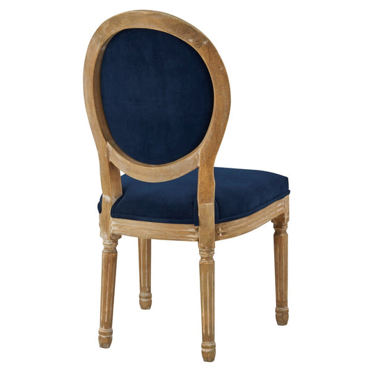 Round Maxwell Dining Chair, Ink Blue