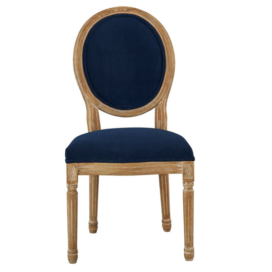 Round Maxwell Dining Chair, Ink Blue