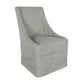 Warwick Upholstered Rolling Dining Chair, Gray