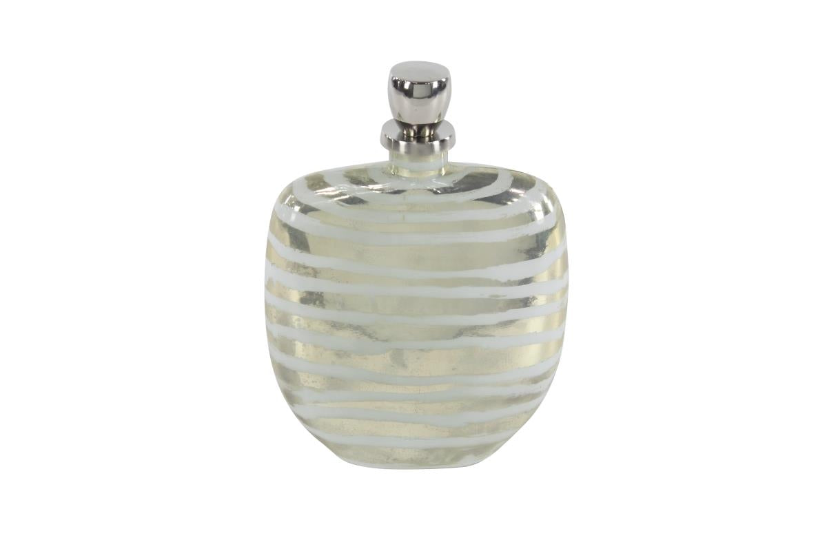 Striped Glass Bottle, Medium