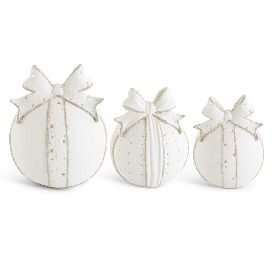 White Porcelain LED Ornament (Various Sizses)