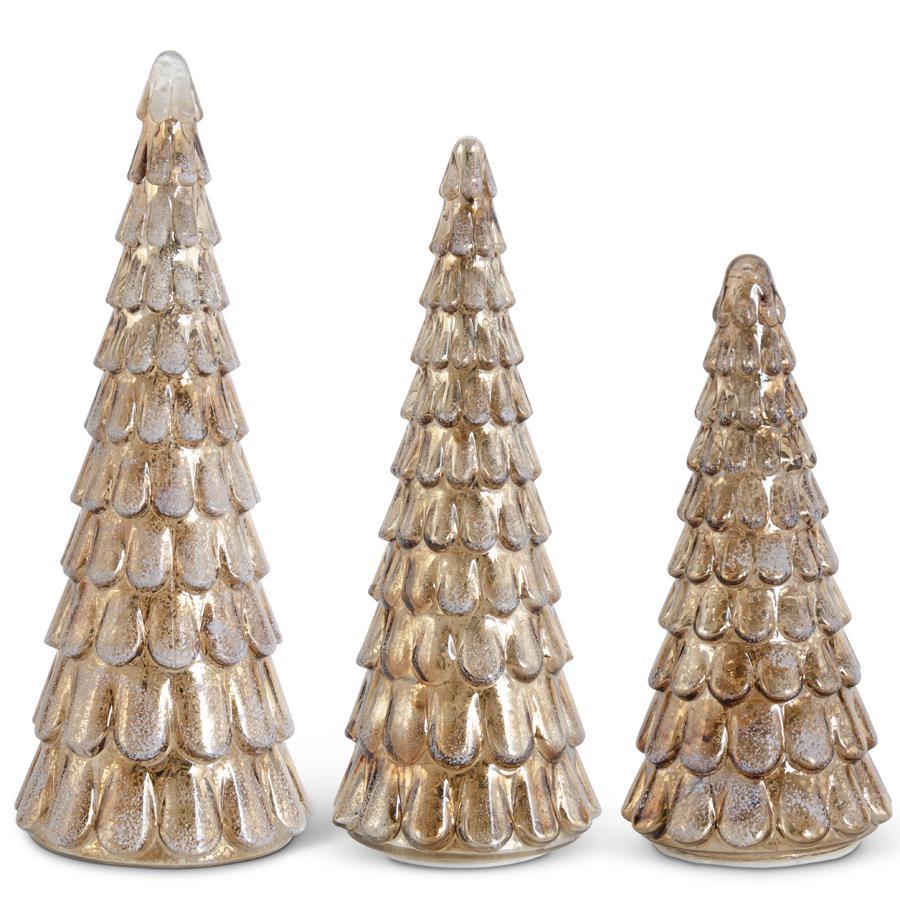 Frosted LED Mercury Glass Tree, Copper (Various Sizes)