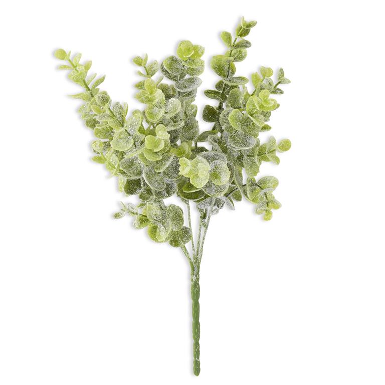 13" Glittered Snowy Eucalyptus Bush