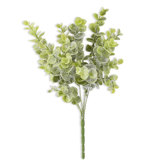 13" Glittered Snowy Eucalyptus Bush