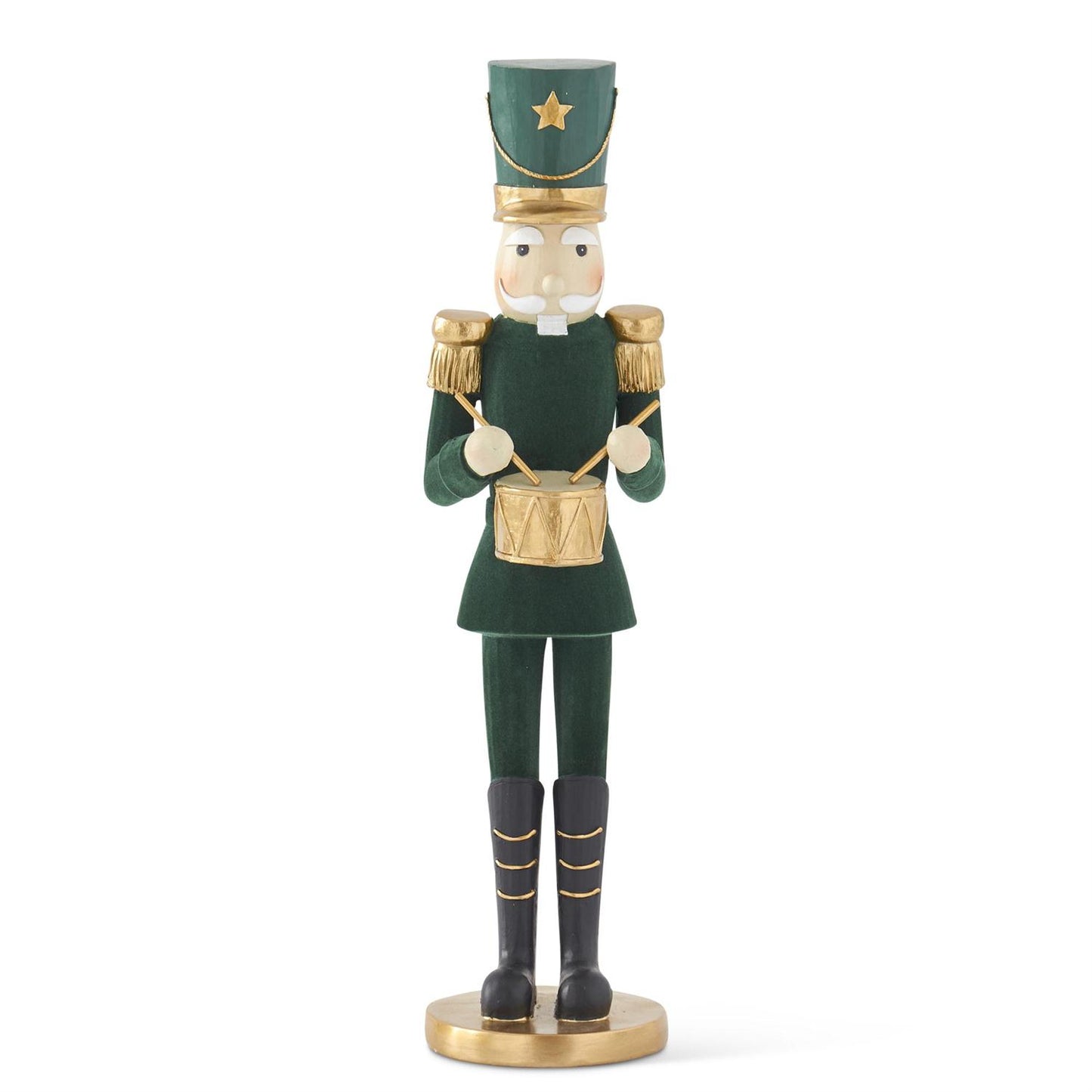 Dark Green Velvet & Gold Soldiers with Drums (Various Sizes)