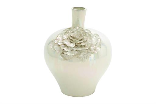 Ceramic Vase with Flower Design