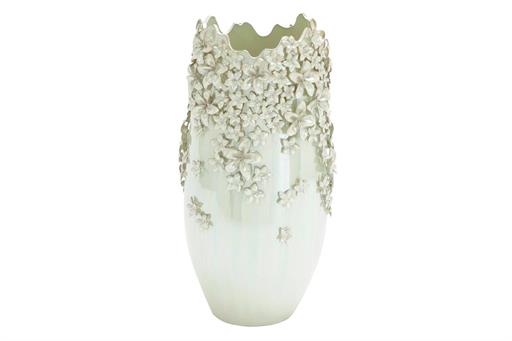 Ceramic Vase with Flower Design
