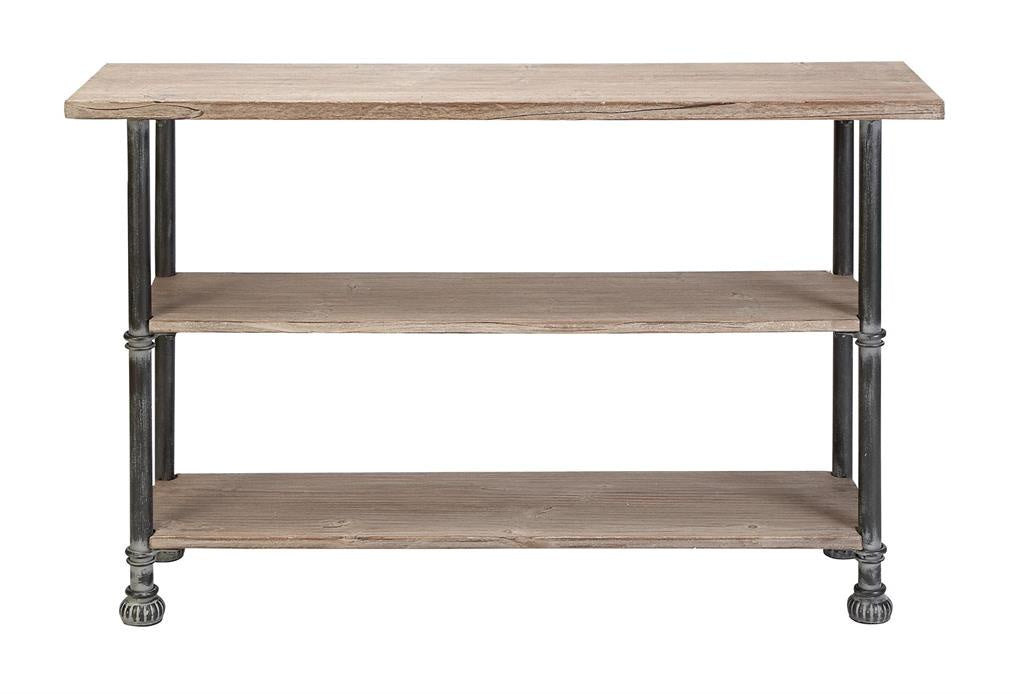 Industrial Metal & Wood Shelf