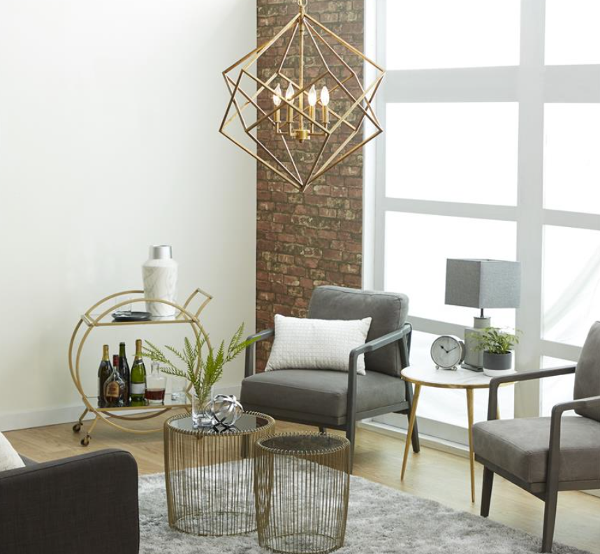 Gold Modern Metal Chandelier