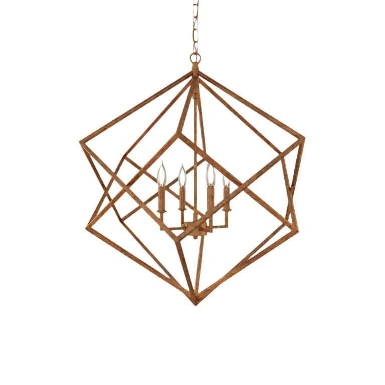 Gold Modern Metal Chandelier
