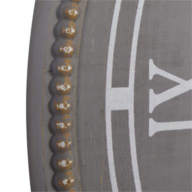 Beaded Gray Wooden Wall Clock