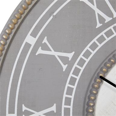 Beaded Gray Wooden Wall Clock